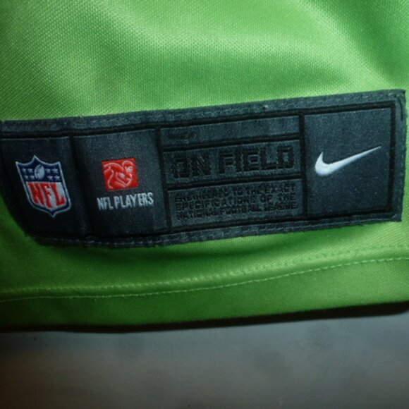 Seattle Seahawks NFL Team Apparel T-Shirt XXL Neon Green /Nike logo - Picture 3 of 13